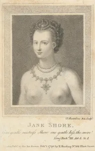 Poitiers Prints: Jane Shore: Give gentle mistress Shore one gentle kiss the more (Shakespeare