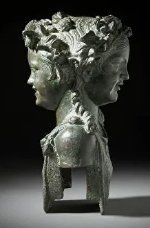 Greek Roman And Etruscan Art Prints: Janiform Herm with Young Male and Female Fauns (image 5 of 13)