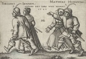 Sebald Prints: January and February, from The Peasants Feast or the Twelve Months, 1546