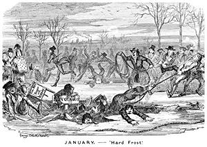 January - Hard Frost, 19th century.Artist: George Cruikshank January - Hard Frost, 19th century.Artist: George Cruikshank
