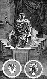 Janus, Roman god and keeper of the gate of heaven, 1798
