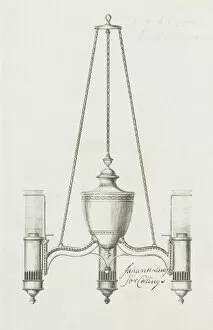 Etched Collection: Japan lamp for ceiling, ca. 1790. Creator: Matthew Boulton