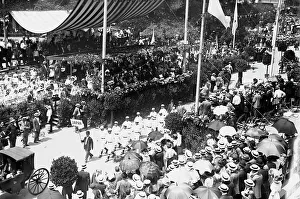 Awning Prints: Japan (Waseda Ball Team) in N.Y. 4th of July Parade, 1911. Creator: Bain News Service