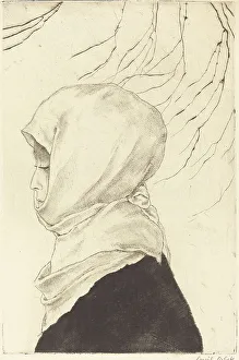 Roulette Prints: Japanerin im Winterkleid (Japanese Woman in Winter Dress), 1901/1902. Creator: Emil Orlik