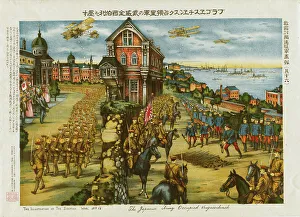 Intervention Prints: The Japanese Army occupied Vragaeschensk, 1919. Creator: Unknown