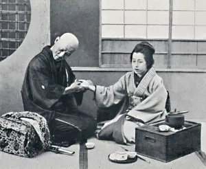 Consultation Prints: A Japanese doctor and patient, 1902. Artist: Kajima & Suwo