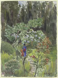 1900 Prints: Japanese garden, 1900. Creator: Fritz Hauck