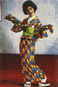 Japanese Geisha dancer, c1928. Creator: Unknown Japanese Geisha dancer, c1928. Creator: Unknown