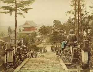Fotuo Prints: Japanese graves, 1865. Creator: Unknown