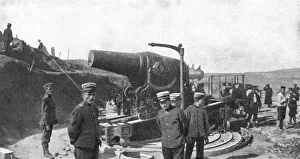 Japanese howitzer battery before Port Arthur, Russo-Japanese War, 1904-5