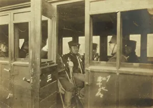Draft Prints: Japanese infantry ready to leave Tokyo for the front, c1904. Creator: Jimmy Hare
