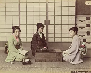 Tea Ceremony Prints: Japanese Ladies, 1870s-1890s. Creator: Kusakabe Kimbei