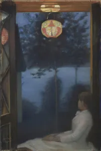 Neo Romanticism Prints: A Japanese Lantern, 1886. Creator: Oda Krohg