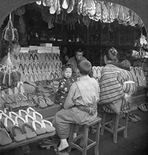 Print Collector27 Prints: Japanese shoe shop, early 20th century. Artist: Keystone View Company