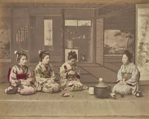 Traditional Culture Prints: Japanese Tea Ceremonies, about 1875-1890s. Creator: Adolfo Farsari