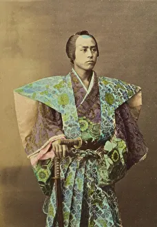 Bakumatsu Prints: Japanese warrior, 1868-1880. Creator: Felice Beato