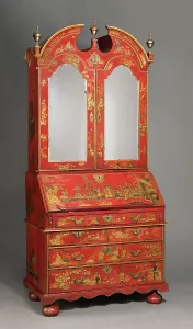 Clark Art Institute Prints: Japanned Bureau Cabinet, c1720. Creator: Unknown