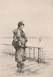 Images Dated 2nd December 2020: Japonaise, (Japanese Woman), 1877. Creator: Etienne Berne-Bellecour