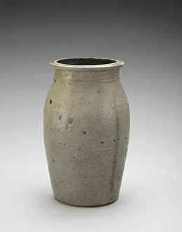 Stoneware Prints: Jar, about 1870. Creator: Unknown