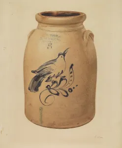 Makers Mark Prints: Jar, 1935/1942. Creator: Elsie Wein