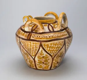 Overglaze Prints: Jar, Abbasid Caliphate (750-1258), 9th century. Creator: Unknown