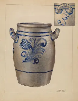 Riza Janet Prints: Jar, c. 1937. Creator: Janet Riza