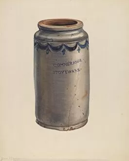 Crock Gallery: Jar, c. 1938. Creator: Jean Peszel