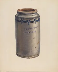 Crock Prints: Jar, c. 1938. Creator: Jean Peszel