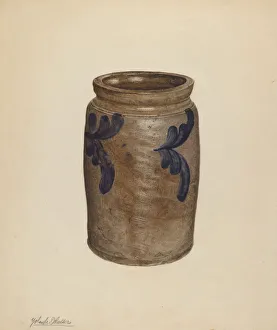 Delasser Yolande Prints: Jar, c. 1938. Creator: Yolande Delasser