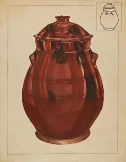 Emanuel Hedwig Gallery: Jar with Cover, c. 1936. Creator: Hedwig Emanuel