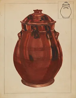 Cover Collection: Jar with Cover, c. 1936. Creator: Hedwig Emanuel