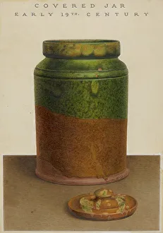 Jar with Cover, c. 1938. Creator: Guido Metelli