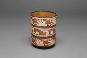 Parrot Collection: Jar Depicting Rows of Macaws and Abstract Stepped Motif, 180 B.C. / A.D. 500