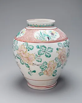 Grey Background Collection: Jar, early Edo Period, early 17th century. Creator: Unknown