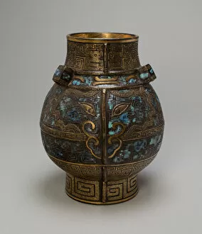 Qianlong Period Gallery: Jar in the Form of Ancient Bronze Vessel, Qing dynasty, Qianlong reign (1736-1795)