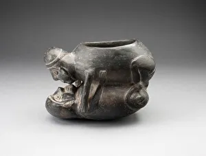 Jar in the Form of an Erotic Scene, A. D. 1200 / 1470. Creator: Unknown