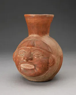 Jar in the Form of a Human Head with Face Painting and Showing Teeth, 100 B.C./A.D. 500 Jar in the Form of a Human Head with Face Painting and Showing Teeth, 100 B.C./A.D. 500