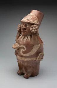 Mochica Prints: Jar in the Form of a Standing Figure, 100 B. C. / A. D. 500. Creator: Unknown