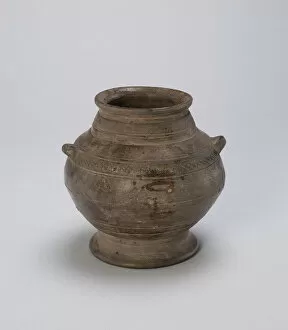 12th Century Bc Gallery: Jar with Grooved Bands and Loop Handles, Shang dynasty, 12th-11th century B.C