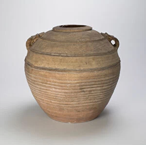 Jar (Hu) with Two Loop Handles, Western Han dynasty (206 B.C.-A.D. 9), 1st century B.C