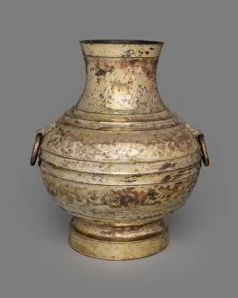 Gilding Collection: Jar (hu or zhong), Western Han dynasty (206 B.C.-A.D.9). Creator: Unknown
