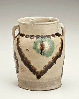 Lotus Prints: Jar with lotus leaf design, date unknown. Creator: Unknown