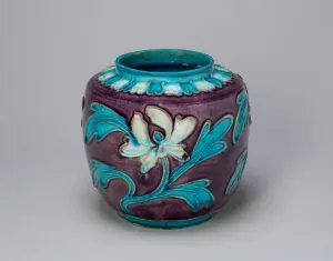 Fahua Prints: Jar with Peonies and lid, Ming dynasty (1368-1644), 16th century. Creator: Unknown