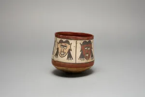 Trophy Head Prints: Jar with Repeating Depiction of Trophy Heads, 180 B. C. / A. D. 500. Creator: Unknown