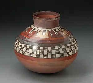 Jar with Rows of Checkerboard Pattern and Abtract Plants, 180 B.C./A.D. 500 Jar with Rows of Checkerboard Pattern and Abtract Plants, 180 B.C./A.D. 500