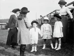 Horse Show Prints: Jas. Byrne; Bronson Griscom; Phyllis Byrne, 1913. Creator: Bain News Service