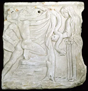 Argonauts Gallery: Jason and Medea (Relief of a sarcophagus). Creator: Art of Ancient Rome, Classical sculpture