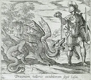 Wilhelm Janson Prints: Jason Putting the Dragon to Sleep