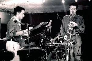 Recording Studio Prints: Jason Rebello and Dave O Higgins, Tenor Clef, 1991. Artist: Brian O Connor