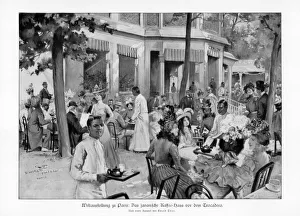 Javanese coffee house, Trocadero, Paris World Exposition, 1889, (1900).Artist: Ewald Thiel Javanese coffee house, Trocadero, Paris World Exposition, 1889, (1900).Artist: Ewald Thiel